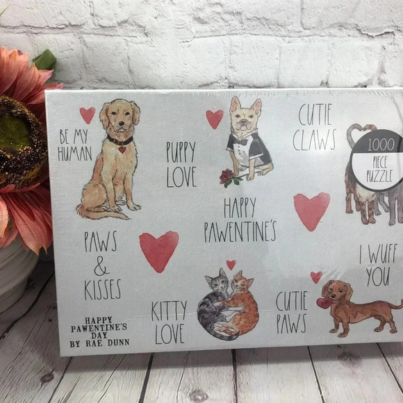 NWT Rae Dunn Happy Pawentine's 1000pc puzzle - Picture 2 of 5